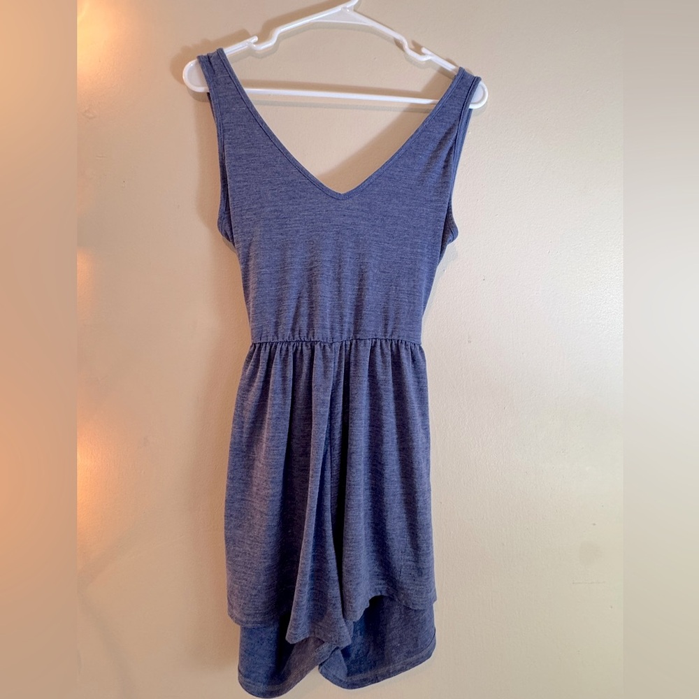 Rolla Coster Blue Jersey Tie-Waist Romper M – Soft Knit, V-Neck